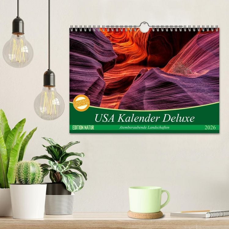 Produktbild: USA Kalender Deluxe (Wandkalender 2026 DIN A4 quer), CALVENDO Monatskalender