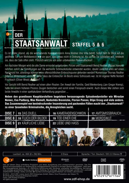 Produktbild: Der Staatsanwalt - Staffel 5&6 [3 DVDs]
