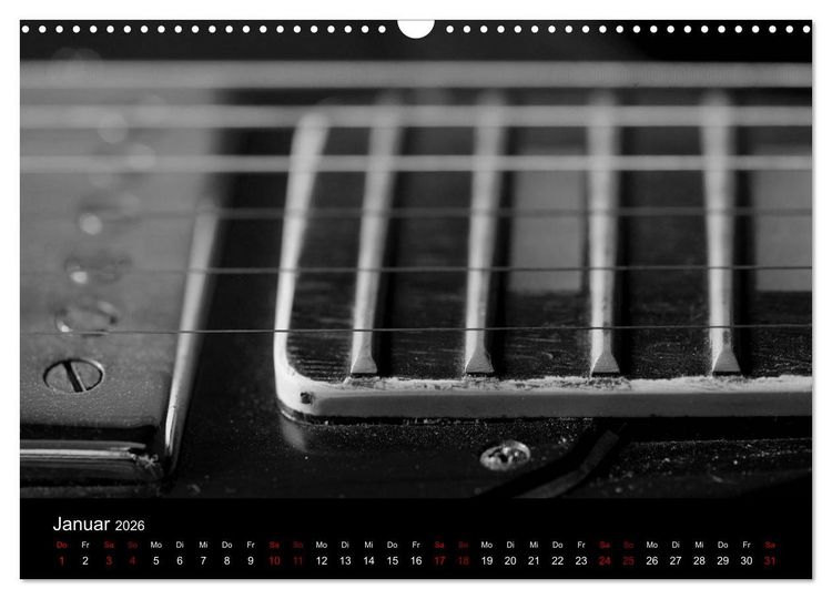 Produktbild: Regelwerke - Details alter E-Gitarren (Wandkalender 2026 DIN A3 quer), CALVENDO Monatskalender