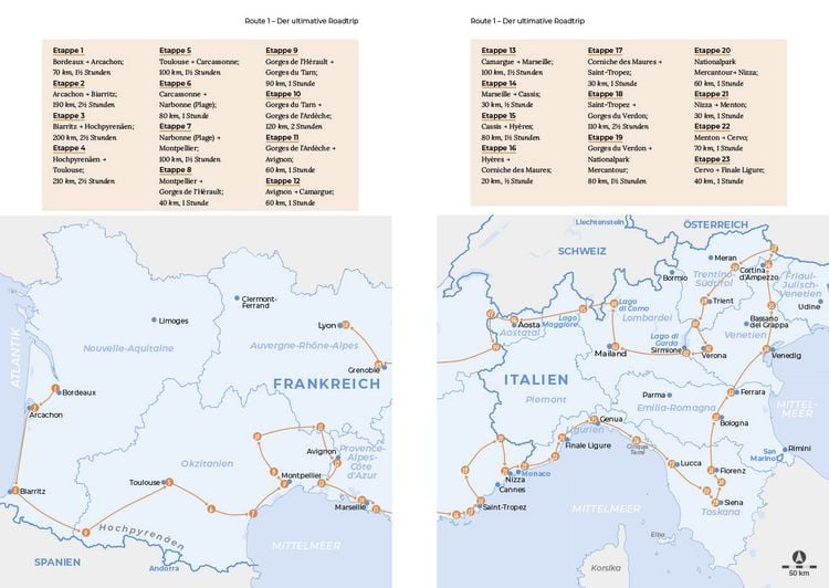 Produktbild: Reise Know-How Roadtrip Handbuch Südfrankreich & Norditalien