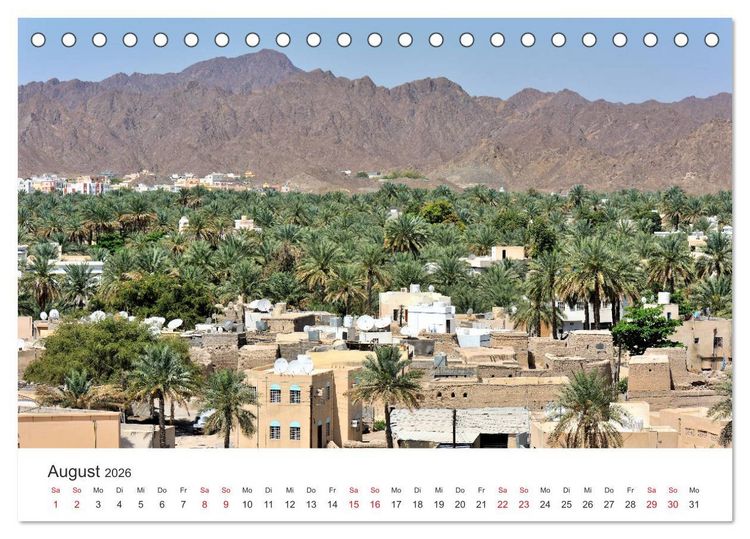 Produktbild: Sultanat Oman - Land des Orients (Tischkalender 2026 DIN A5 quer), CALVENDO Monatskalender