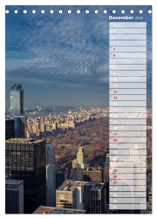 Produktbild: New York City Geburtstagskalender (Tischkalender 2026 DIN A5 hoch), CALVENDO Monatskalender