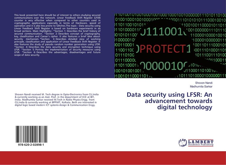 Produktbild: Data security using LFSR: An advancement towards digital technology