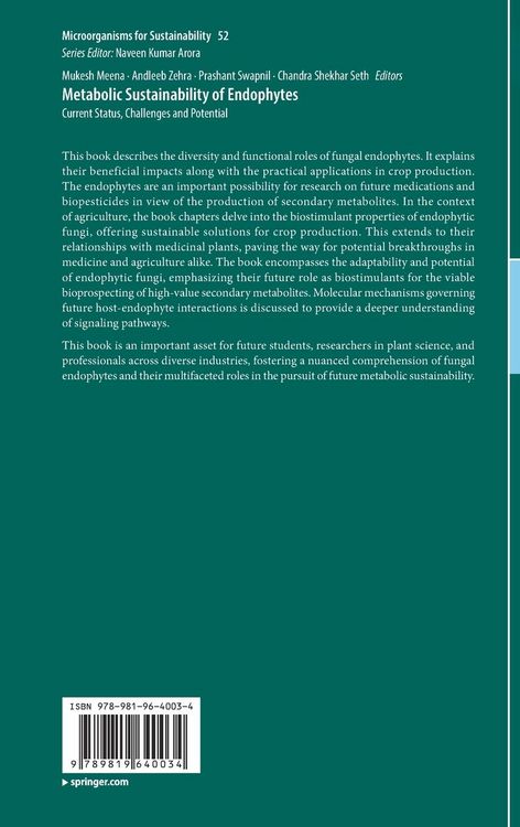 Produktbild: Metabolic Sustainability of Endophytes