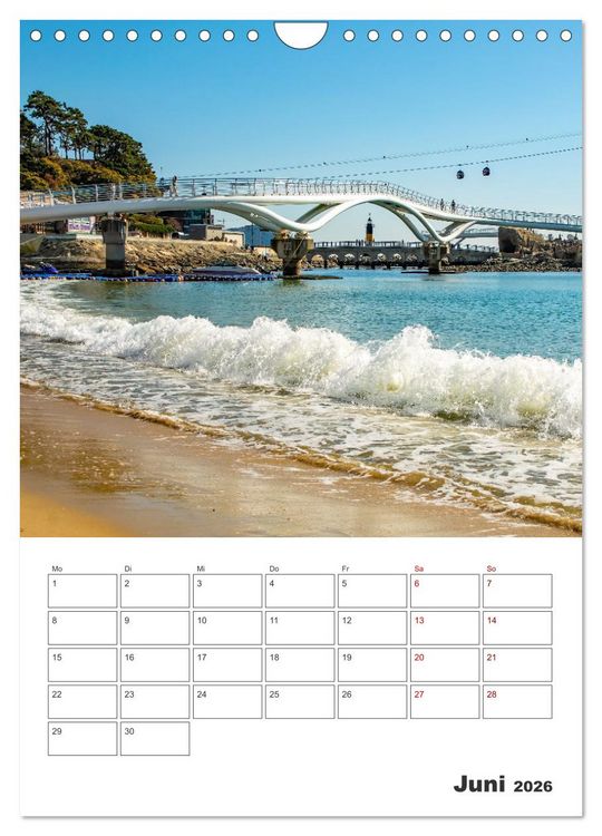 Produktbild: Busan - Reiseplaner (Wandkalender 2026 DIN A4 hoch), CALVENDO Monatskalender