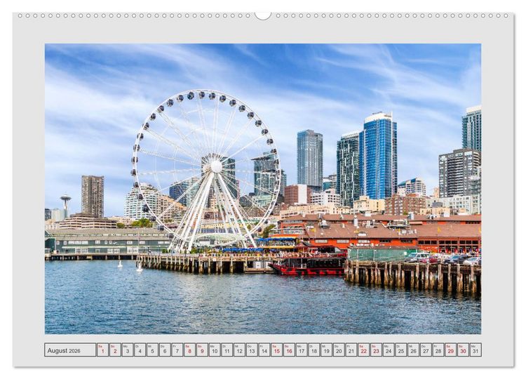 Produktbild: SEATTLE Unvergessliche Tour durch die Stadt und das Umland (hochwertiger Premium Wandkalender 2026 DIN A2 quer), Kunstdruck in Hochglanz