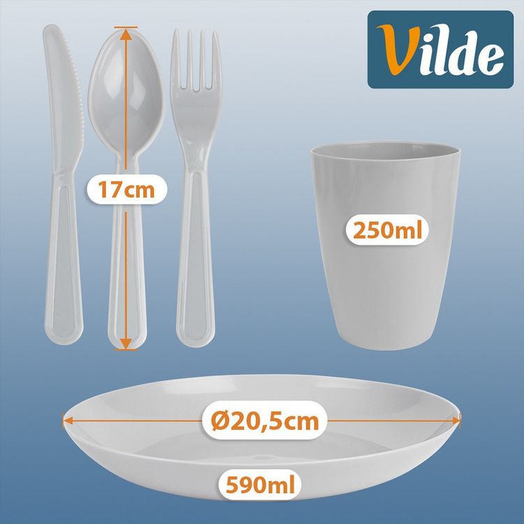 Produktbild: Picknick-Set aus Kunststoff 20-teilig