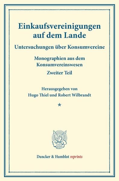 Produktbild: Einkaufsvereinigungen auf dem Lande.
