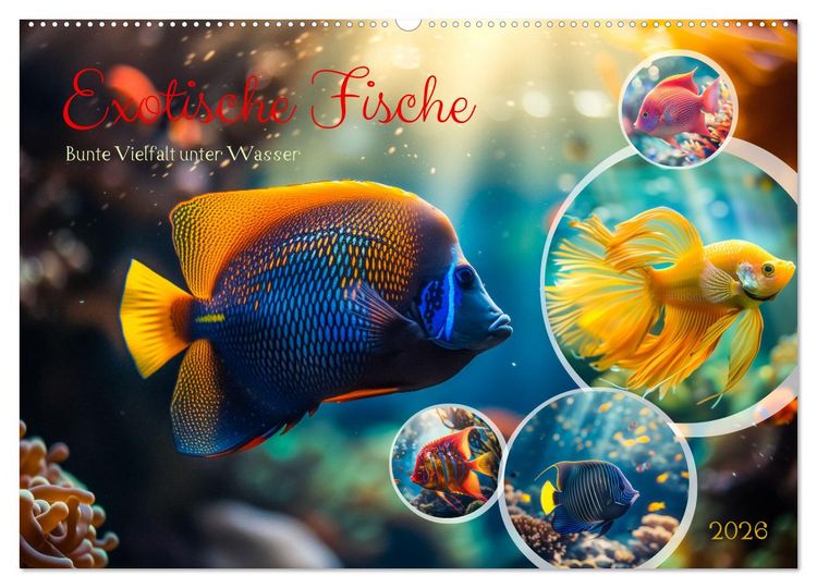 Produktbild: Exotische Fische (Wandkalender 2026 DIN A2 quer), CALVENDO Monatskalender