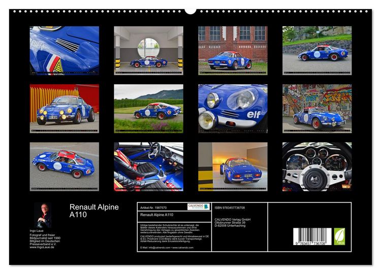 Produktbild: Renault Alpine A110 (hochwertiger Premium Wandkalender 2026 DIN A2 quer), Kunstdruck in Hochglanz
