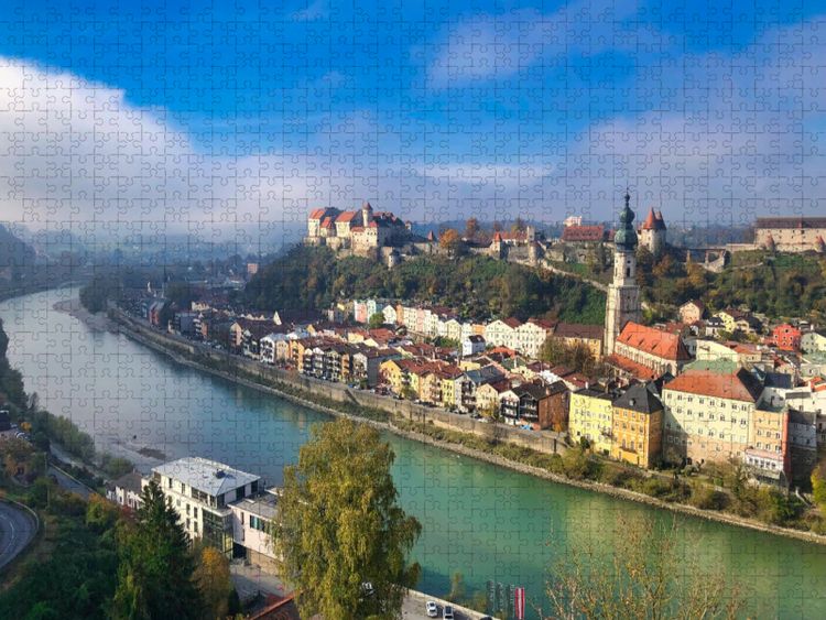 Produktbild: CALVENDO Puzzle Panoramablick von &Ouml;sterreich aus gesehen | 1000 Teile Lege-Gr&ouml;&szlig;e 64x48cm Foto-Puzzle f&uuml;r gl&uuml;ckliche Stunden