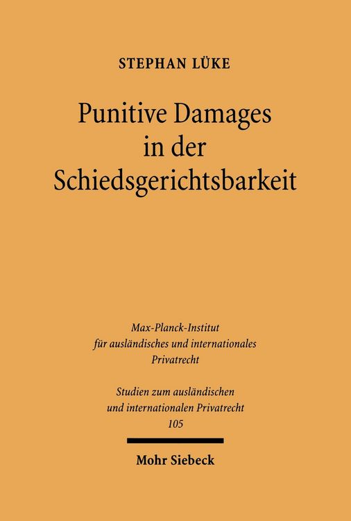 Produktbild: Punitive Damages in der Schiedsgerichtsbarkeit