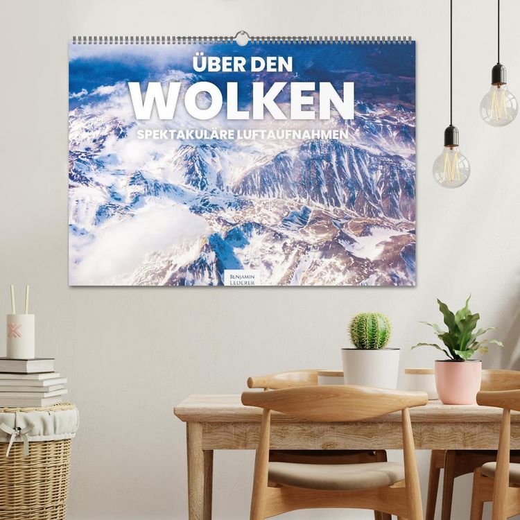 Produktbild: &Uuml;ber den Wolken - Spektakul&auml;re Luftaufnahmen (Wandkalender 2026 DIN A2 quer), CALVENDO Monatskalender