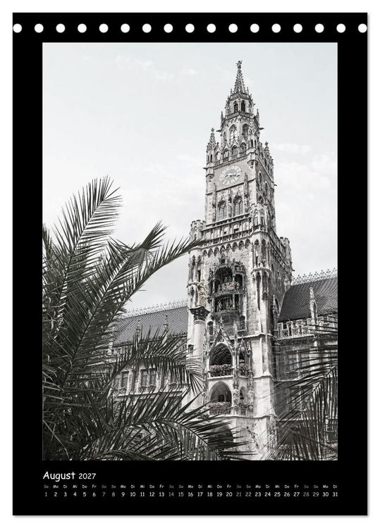 Produktbild: Liebenswertes M&uuml;nchen 2027 - Stilisierte Fotografien in schwarzwei&szlig; (Tischkalender 2027 DIN A5 hoch), CALVENDO Monatskalender