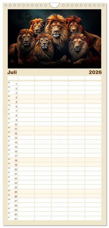 Produktbild: Familienplaner 2026 - Mehr ist einfach besser mit 5 Spalten (Wandkalender, 21 x 45 cm) CALVENDO