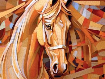 Produktbild: CALVENDO Puzzle Goldenes Pferd - Portrait | 1000 Teile Lege-Gr&ouml;&szlig;e 64x48cm Foto-Puzzle f&uuml;r gl&uuml;ckliche Stunden