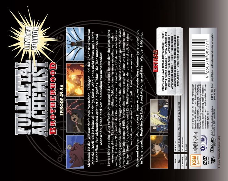 Produktbild: Fullmetal Alchemist - Brotherhood Vol. 7/Episoden 49-56 [2 DVDs] [LE]