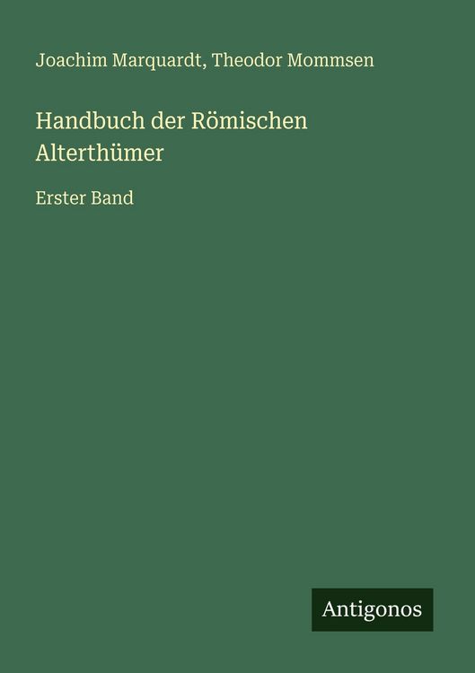 Produktbild: Handbuch der R&ouml;mischen Alterth&uuml;mer