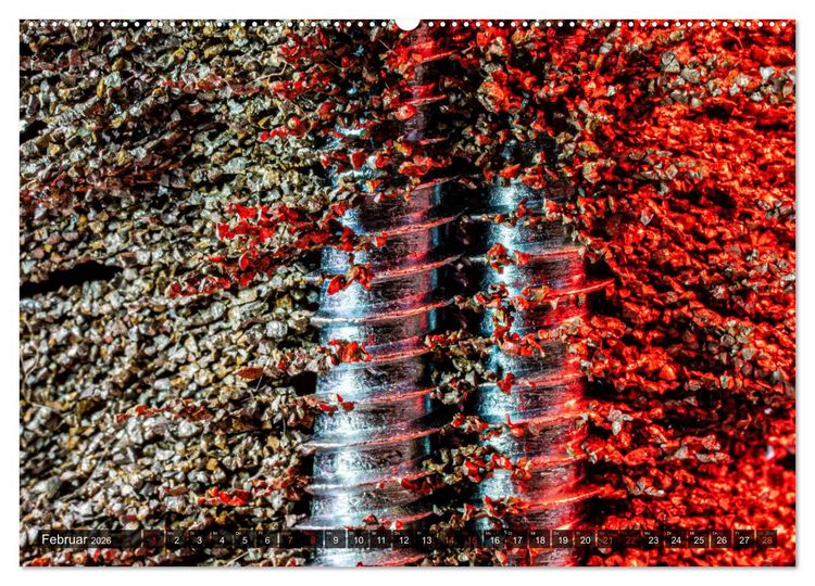 Produktbild: Experimentelle Makrofotografie mit Eisenpulver und Aluminiumfolie (hochwertiger Premium Wandkalender 2026 DIN A2 quer), Kunstdruck in Hochglanz