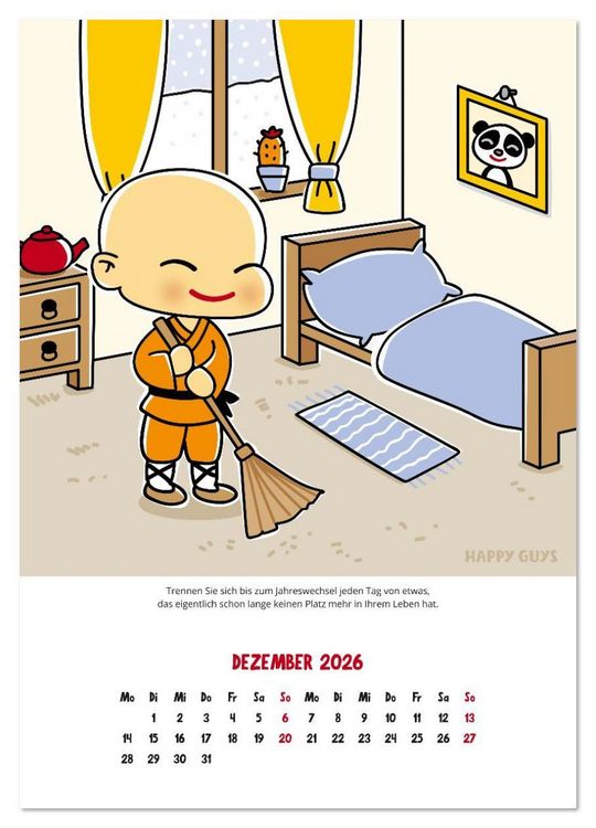 Produktbild: Happiness 2026 (Wandkalender 2026 DIN A2 hoch), CALVENDO Monatskalender