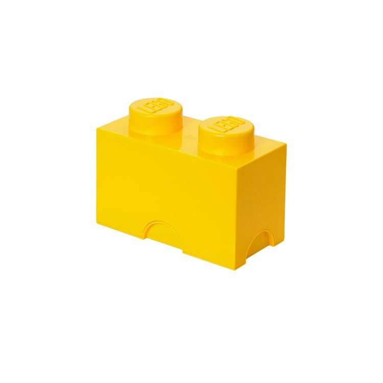 Produktbild: LEGO® Aufbewahrungsstein 2 Noppen Gelb