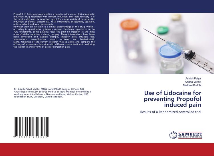 Produktbild: Use of Lidocaine for preventing Propofol induced pain