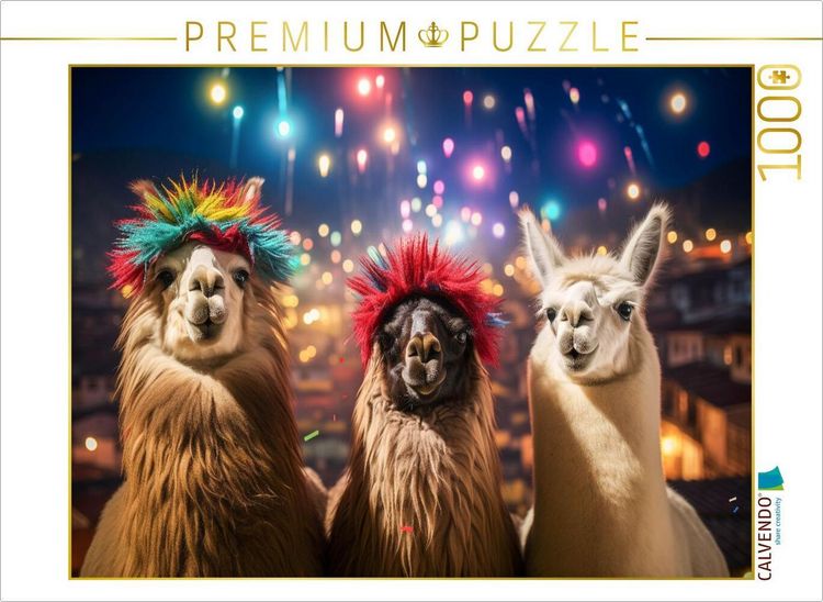 Produktbild: CALVENDO Puzzle Ein Motiv aus dem Kalender Die Welt der Alpakas | 1000 Teile Lege-Gr&ouml;&szlig;e 64x48cm Foto-Puzzle f&uuml;r gl&uuml;ckliche Stunden