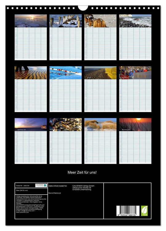 Produktbild: Meer Zeit f&uuml;r uns! (Wandkalender 2026 DIN A3 hoch), CALVENDO Monatskalender