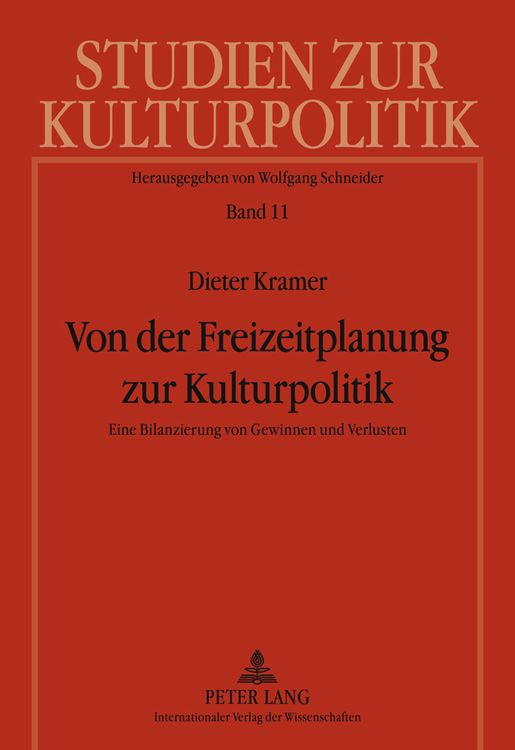 Produktbild: Von der Freizeitplanung zur Kulturpolitik
