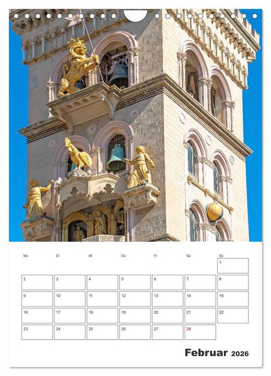 Produktbild: Messina - Reiseplaner (Wandkalender 2026 DIN A4 hoch), CALVENDO Monatskalender