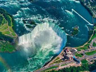 Produktbild: CALVENDO Puzzle Niagara F&auml;lle (Fallh&ouml;he 57 m, Kantenl&auml;nge 670 m), Ontario | 1000 Teile Lege-Gr&ouml;&szlig;e 64x48cm Foto-Puzzle f&uuml;r gl&uuml;ckliche Stunden