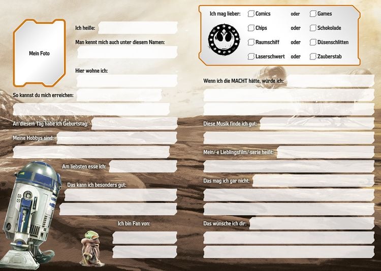 Produktbild: Star Wars The Mandalorian: Freundebuch