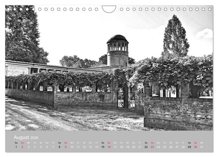 Produktbild: Potsdam schwarz auf wei&szlig; (Wandkalender 2026 DIN A4 quer), CALVENDO Monatskalender