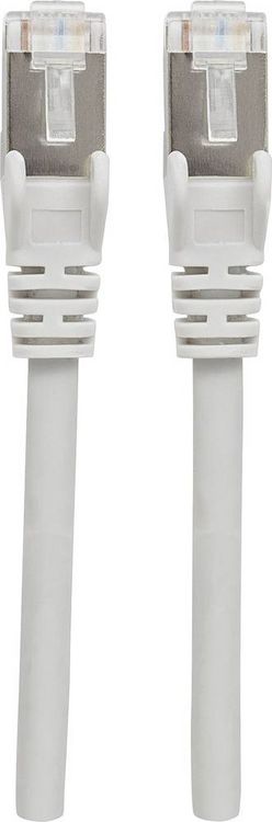 Produktbild: Intellinet 317245 RJ45 Patchkabel CAT 6a S/FTP 5.00 m Grau Folienschirm, Geflechtschirm, Halogenfrei 1 St.