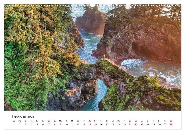 Produktbild: Oregon - Amerikas wundersch&ouml;ne Westk&uuml;ste (Wandkalender 2026 DIN A2 quer), CALVENDO Monatskalender
