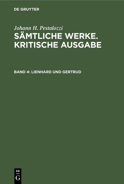 Produktbild: Lienhard und Gertrud
