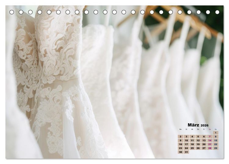 Produktbild: W wie Wedding (Tischkalender 2026 DIN A5 quer), CALVENDO Monatskalender