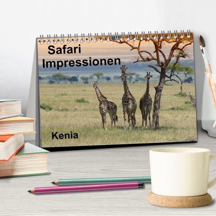Produktbild: Safari Impressionen / Kenia (Tischkalender 2026 DIN A5 quer), CALVENDO Monatskalender