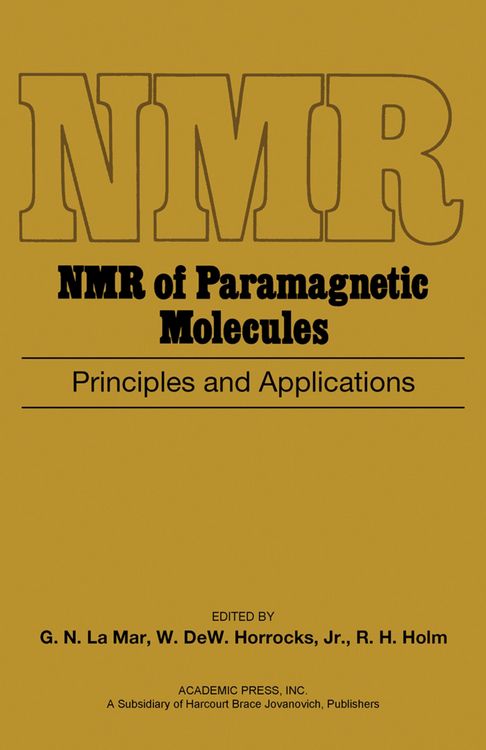 Produktbild: NMR of Paramagnetic Molecules