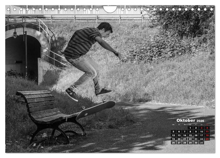 Produktbild: Auf dem Skateboard (Wandkalender 2026 DIN A4 quer), CALVENDO Monatskalender