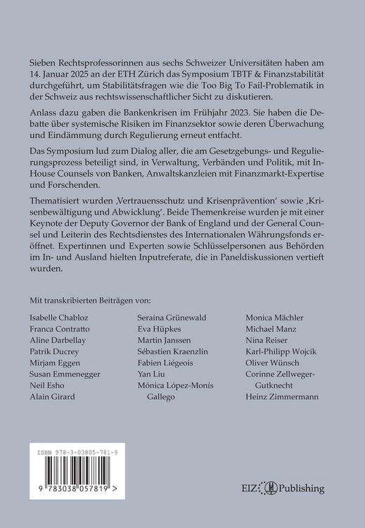 Produktbild: TBTF & Finanzstabilit&auml;t