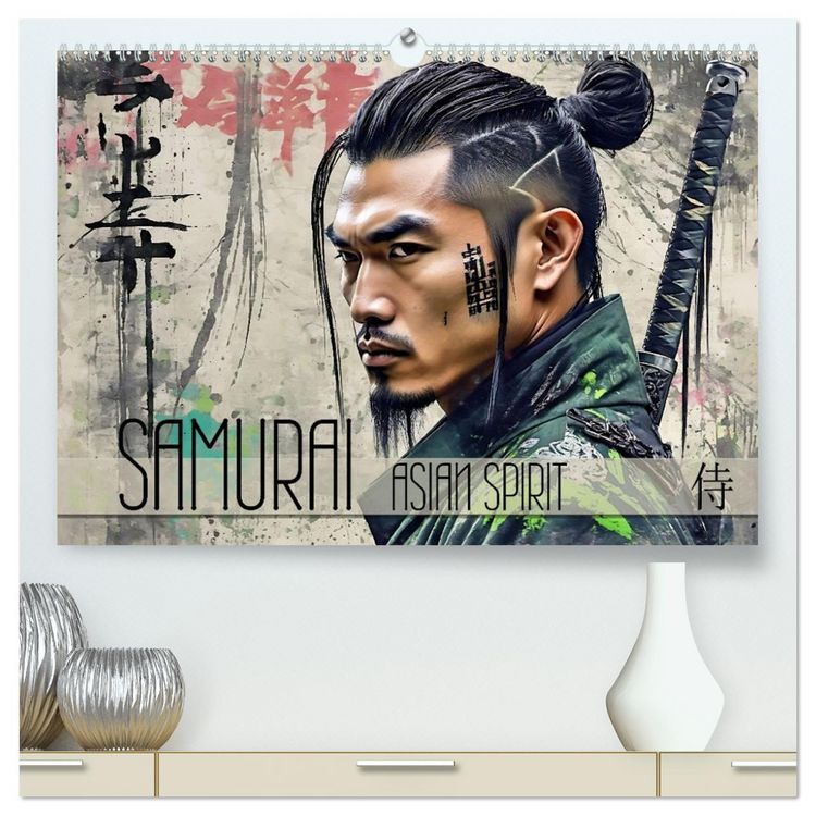 Produktbild: Samurai - Asian Spirit (hochwertiger Premium Wandkalender 2026 DIN A2 quer), Kunstdruck in Hochglanz