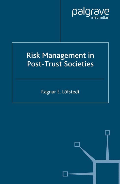 Produktbild: Risk Management in Post-Trust Societies