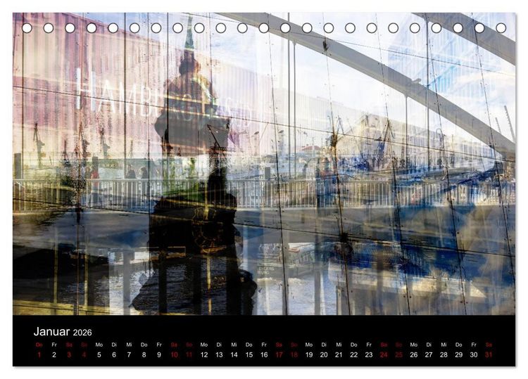 Produktbild: Hamburg-Art (Tischkalender 2026 DIN A5 quer), CALVENDO Monatskalender