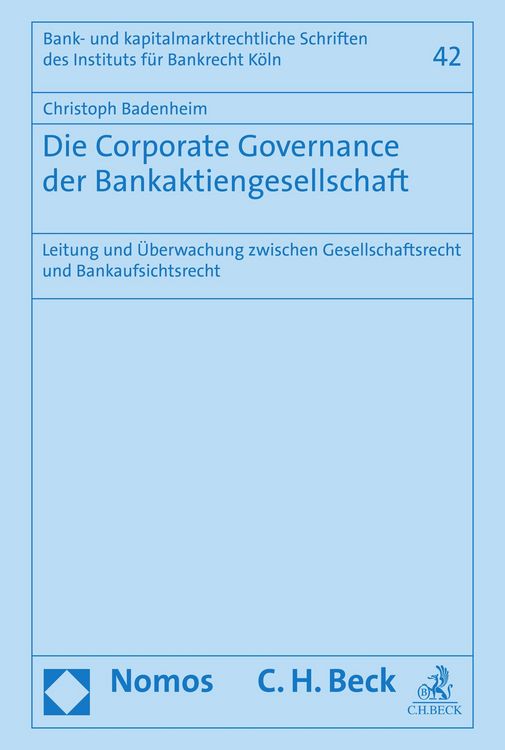 Produktbild: Die Corporate Governance der Bankaktiengesellschaft