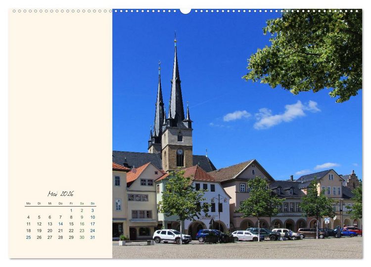 Produktbild: Saalfeld an der Saale &ndash; mein Streifzug durch die historische Altstadt (Wandkalender 2026 DIN A2 quer), CALVENDO Monatskalender