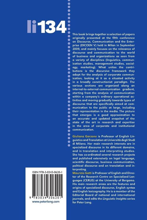 Produktbild: Discourse, Communication and the Enterprise. Genres and Trends