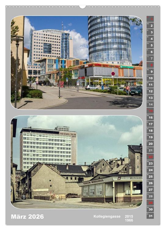 Produktbild: Jena im Wandel (Wandkalender 2026 DIN A2 hoch), CALVENDO Monatskalender