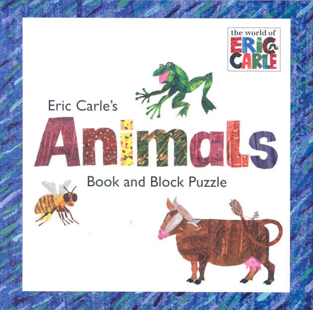 Produktbild: Eric Carle's Animals Book and Block Puzzle (W&uuml;rfelpuzzle)