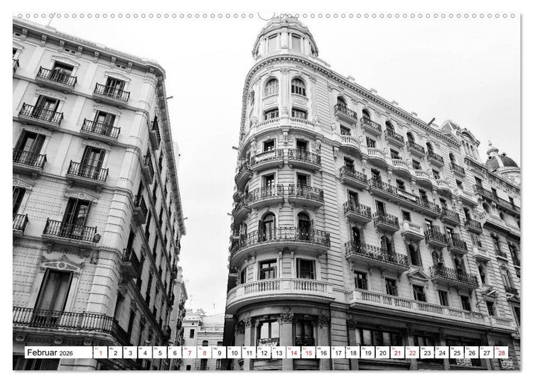 Produktbild: Barcelona Schwarz / Wei&szlig; Impressionen (hochwertiger Premium Wandkalender 2026 DIN A2 quer), Kunstdruck in Hochglanz